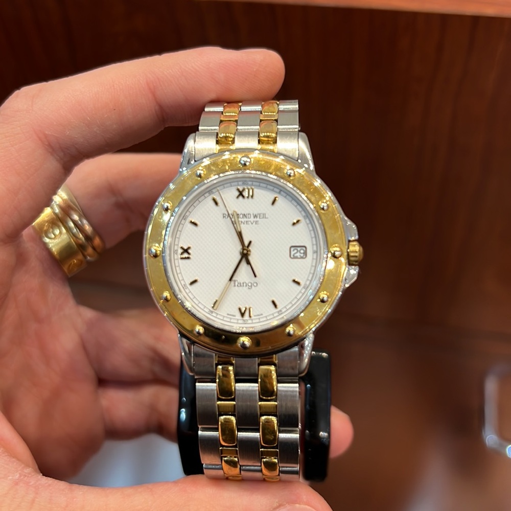 Raymond Weil 5560 Tango Collection Two Tone Men's Watch 36mm Sapphire Crystal
